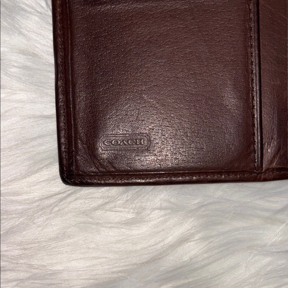 Coach Accessories - Vintage Coach Dark Brown Leather Checkbook Cover